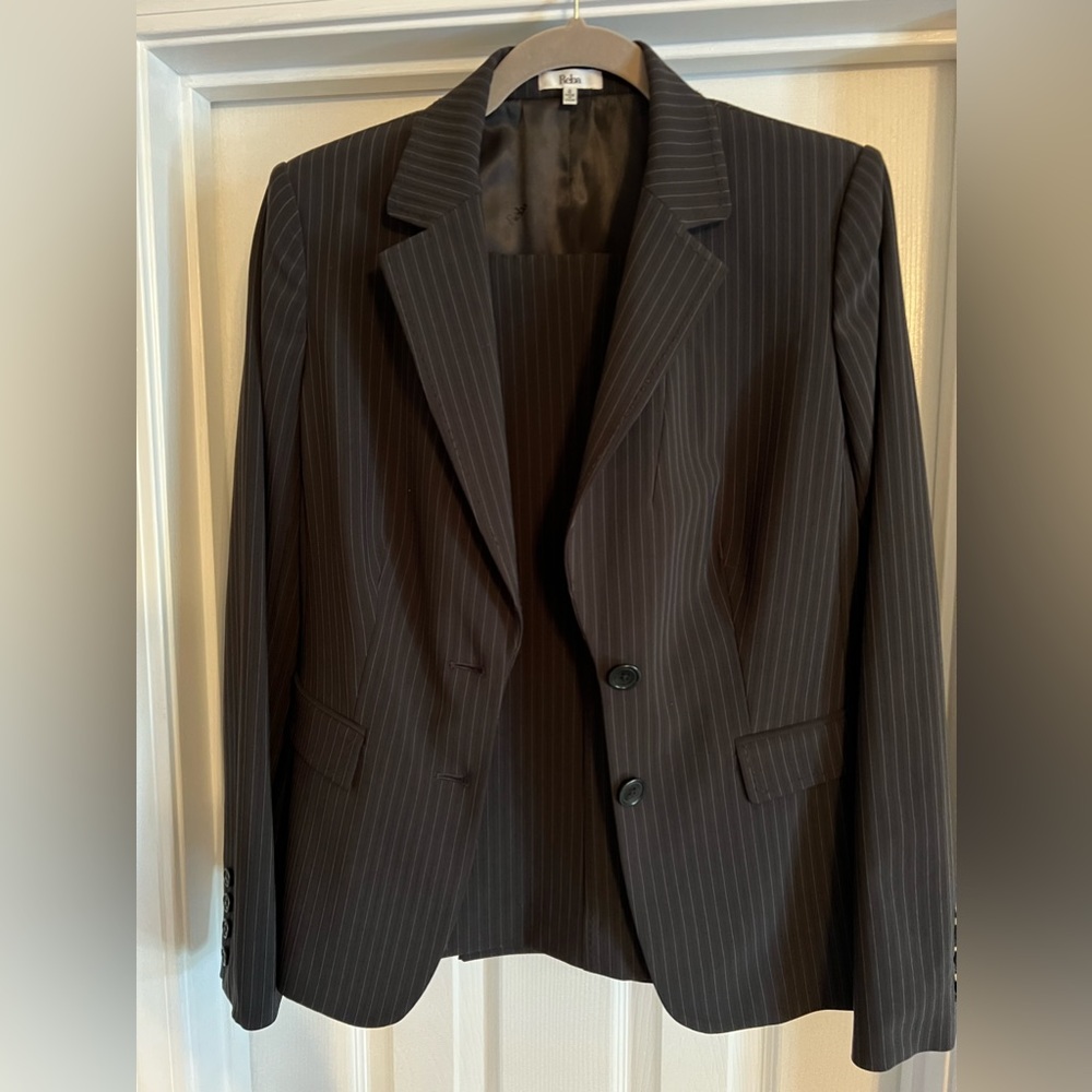 Reba pinstripe suit